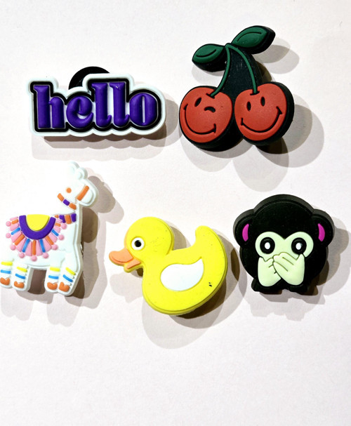 Terlik Süsü Jibbitzv Kiraz Hello Unicorn Ördek Maymun 5 li Set