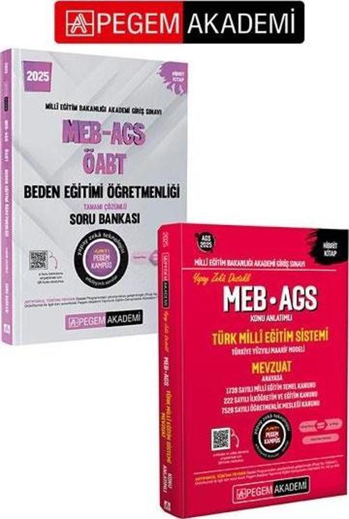 PEGEM AKADEMİ 2025 MEB-AGS-ÖABT Beden Eğitimi Tamamı Çözümlü Soru Bankası  + 2025 MEB-AGS Konu Anlat