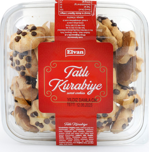 Yıldız Damla Çikolatalı Tatlı Kurabiye 400 Gr. (1 Paket)