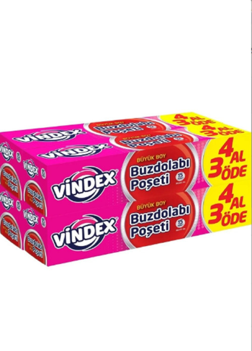 WİNDEX Buzdolabı Poşeti 4 Al 3 Öde Büyük Boy