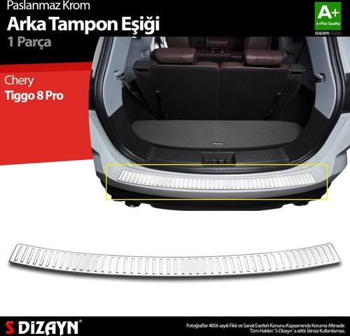 Chery Tiggo 8 Pro Krom Arka Tampon Eşiği 2022 Üzeri A+ Kalite