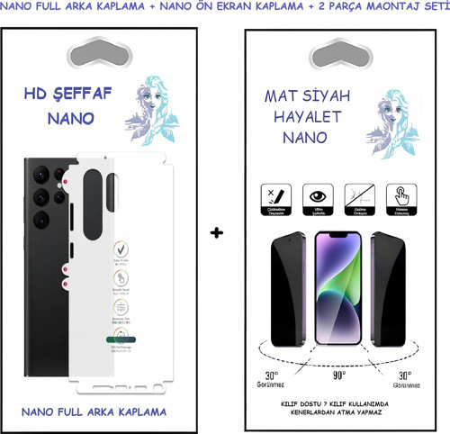 One PLUS NORD HAYALET Nano Ekran Koruyucu + FULL Arka Kaplama Ultra İNCE Esnek Hd Şeffaf