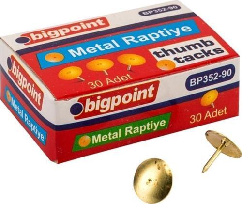 Raptiye Metal Sarı(Pirinç) 10'Lu Kutu