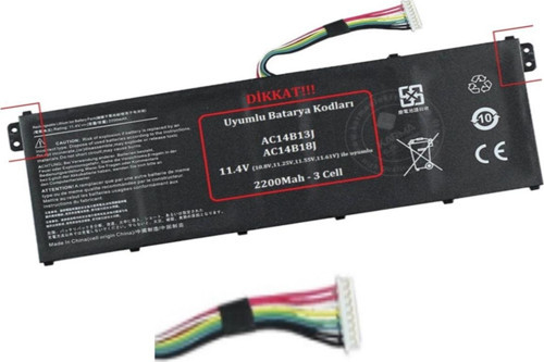 Acer Aspire ES1-523-84W1 Notebook Batarya - Pili / Ver.1 - 3 Cell / 11.4v