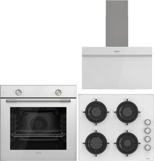 BEYAZ ANKASTRE SET(UAD 6011 BA3DHD + UAF 608 BCPET + UAO 6040W0 BCY)