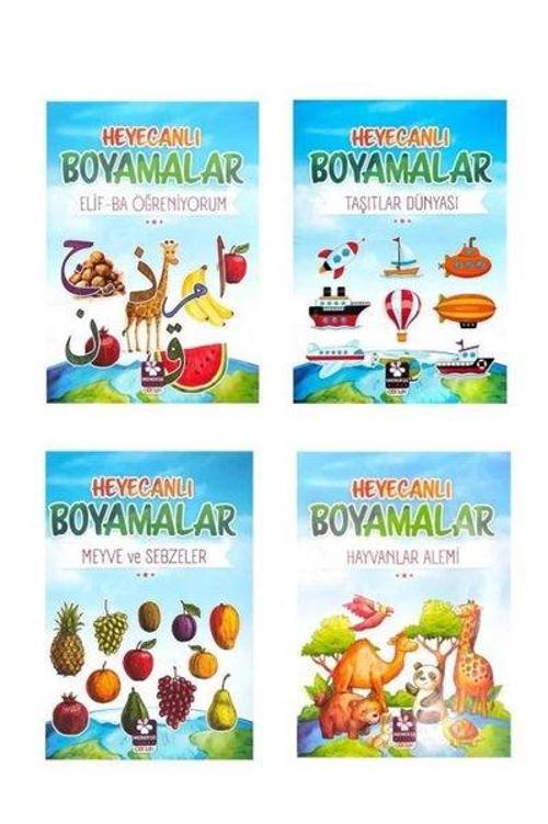 Heyecanlı Boyamalar Seti - 4 Kitap Takım