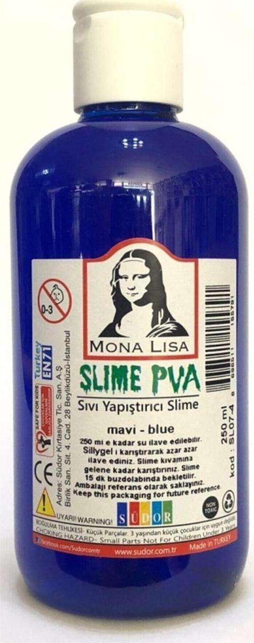 Mona Lisa Slime (Slaym) Sıvı Yapıştırıcı Mavi 250 Ml.
