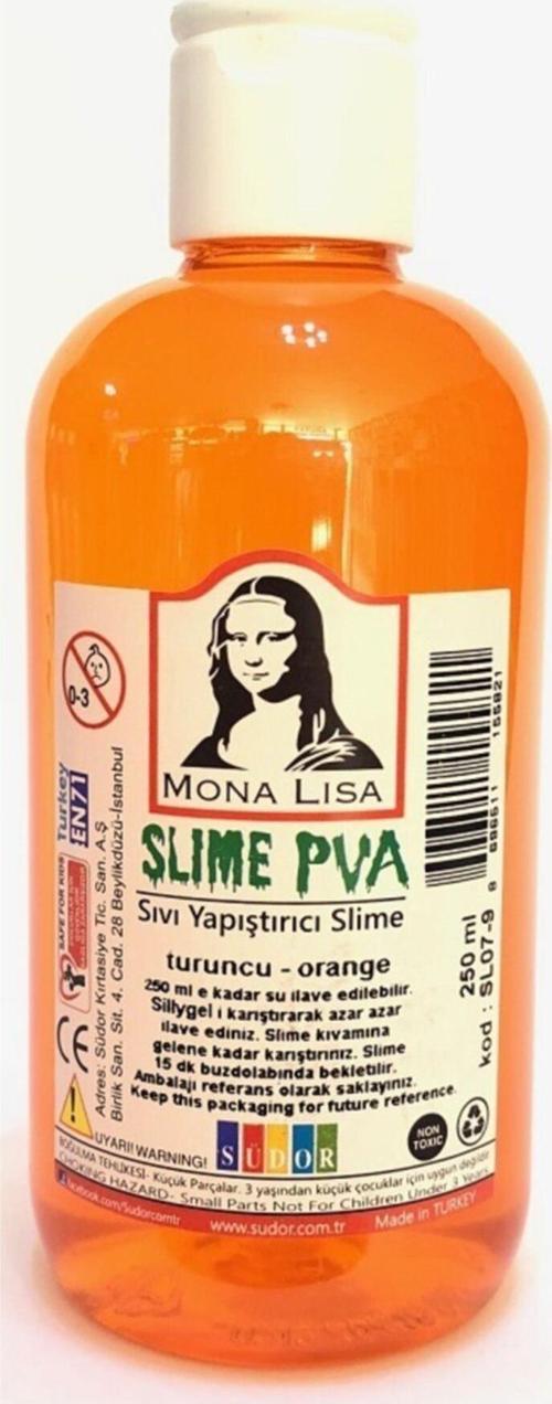 Mona Lisa Slime (Slaym) Sıvı Yapıştırıcı Turuncu 250 Ml.