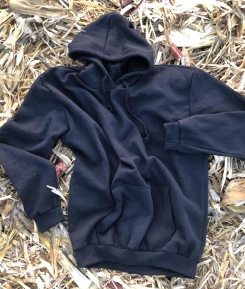Erkek Siyah Kapüşonlu Sweatshirt Moda001406