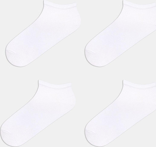 Basic 4 Lü Beyaz Patik Çorap
