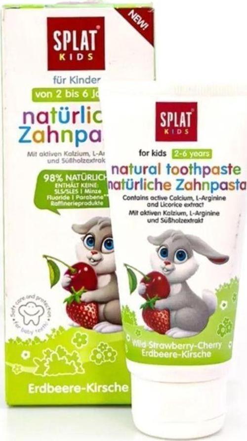 Çilek & Vişne Florürsüz Doğal Çocuk Diş Macunu 50 Ml