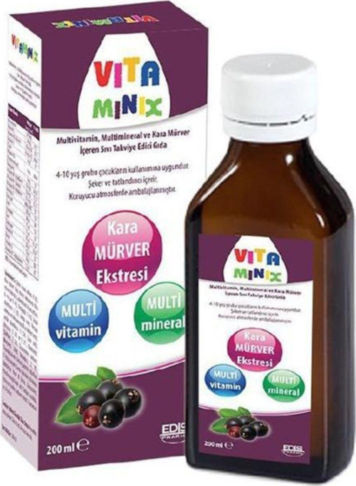 Vitaminix Kara Mürver Multivitamin Multimineral Şurubu 150 Ml
