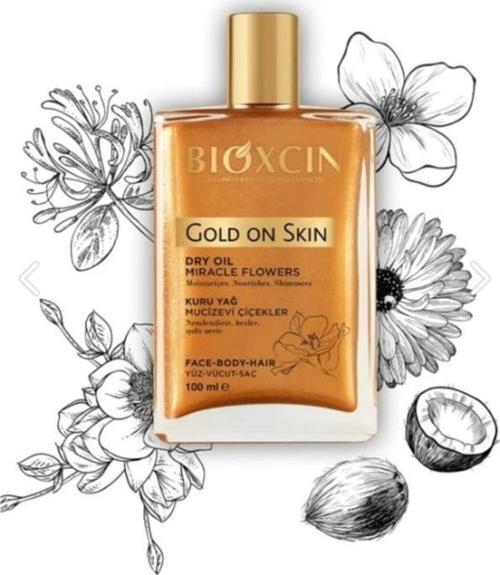 Gold On Skin Yüz Vücut Saç Mucizevi Çiçekler Simli Kuru Yağı 100 ml