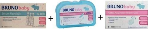 Bruno Nazal Aspiratör + 10'Lu Yedek Uç + Serum Fizyolojik 5 Ml X 10 Flakon Kofre