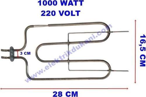 IZGARA REZİSTANSI 1000W 220V FLANŞLI 6,5 ? Cr-Ni