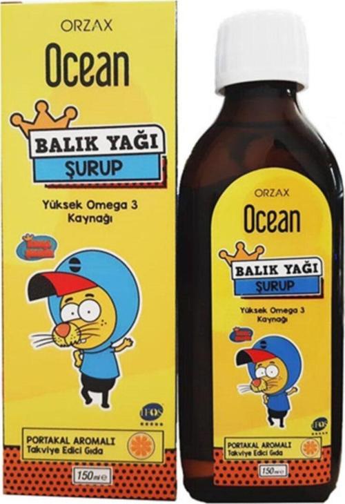 Balık Yağı Portakal Aromalı Omega3 Kral Şakir 150 Ml