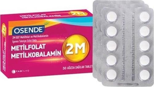 2M Metilfolat Metilkobalamin 30 Tablet 2 Adet