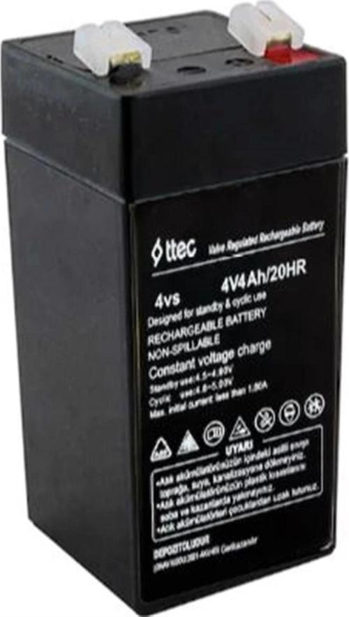 4V 4A Kuru Bakımsız Akü Işıldak ve Fener, Terazi Aküsü