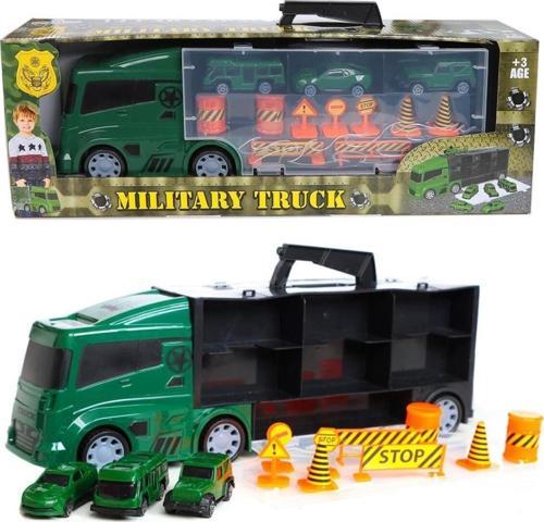 Mılıtary Truck 14 Araç Kapasiteli Askeri Set Tır Yeşil