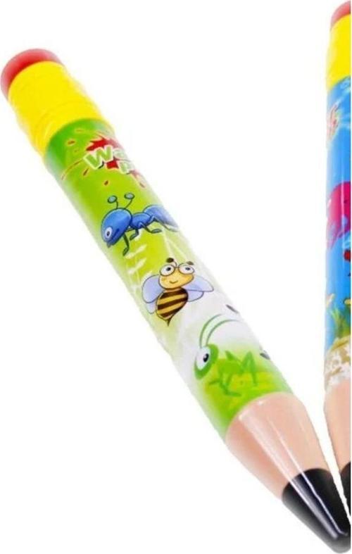 Kalem Şekilli Su Pompası 40 Cm Resimli Deniz Havuz Su Oyuncağı Water Pump Sarı Yeşil Pembe