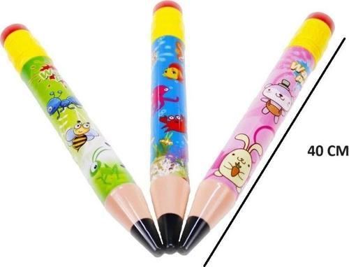 Kalem Şekilli Su Pompası 40 Cm Resimli Deniz Havuz Su Oyuncağı Water Pump Sarı Yeşil Pembe