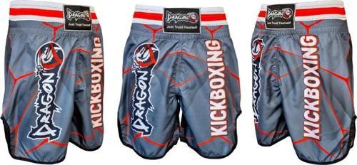 KB243 Kick Boks Şortu Kick Boxing Antrenman Şortu Gri Desenli Şort