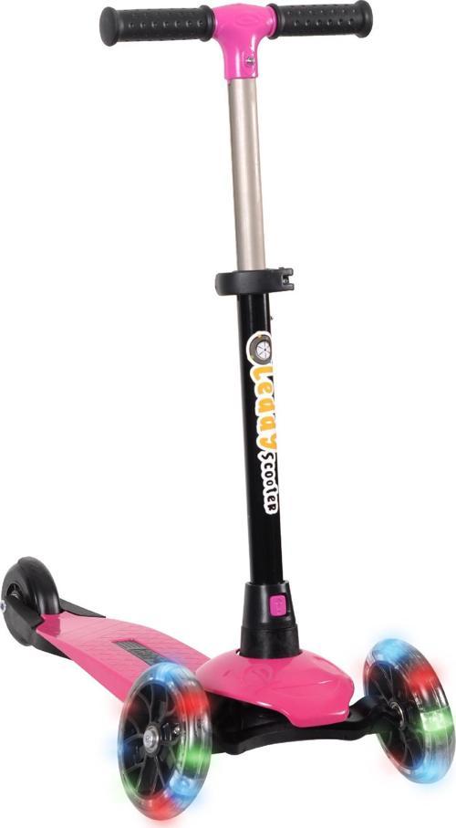 LEDDY PEMBE LED IŞIKLI 3 TEKERLEKLİ SCOOTER