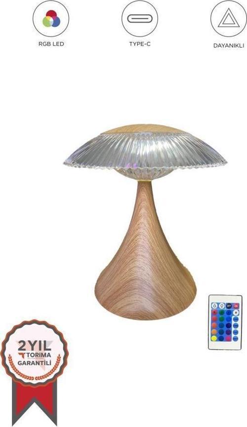 LW-31 Wood Grain Abajur Karistal Elmas Masa Lambası Romantik Akrilik Led Gece Lambası