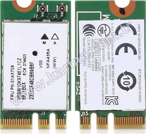 01AX709 2,4G + 5G Çift Bant-WLAN Kartı Orijinal Notebook Wifi Kart NGFF/M.2 Adaptör QCNFA435