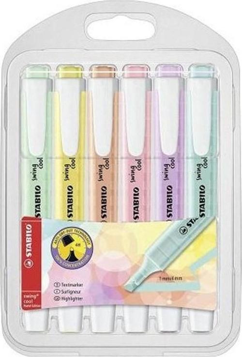 STABILO FOSFORLU KALEM SWING COOL PASTEL SET 6 LI 275/16-08