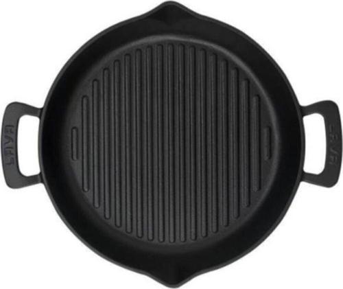 Döküm Yuvarlak Grill Tava Çap 26 Cm Metal Kulplu Lvecogt26T5