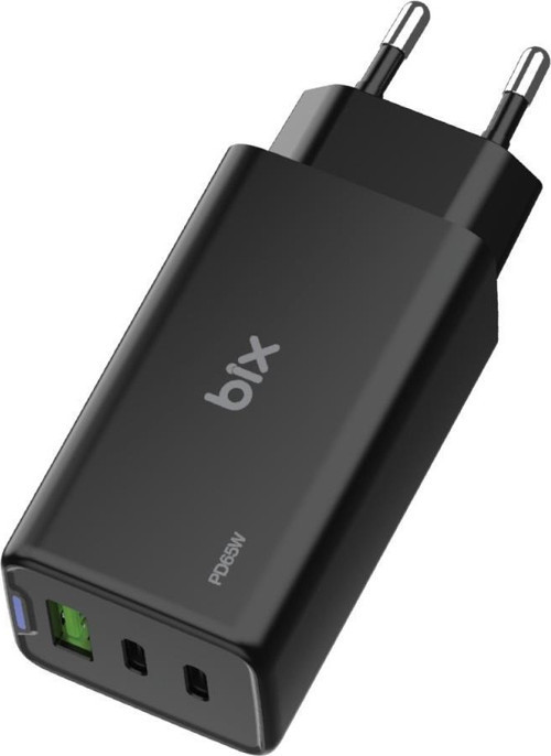 Bix Bx3p66g Gan 65w 2xtype-c 1X Usb 3 Portlu Hızlı şarj adaptörü 2
