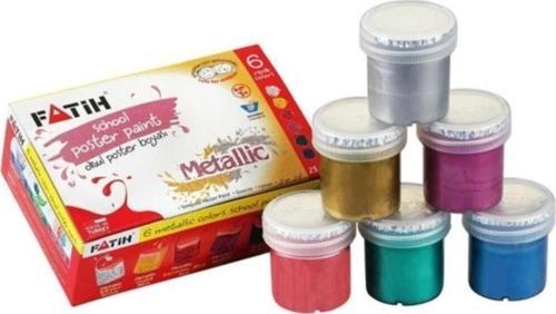 Guaj Boyası Metalik 6 Renk 6X25=150 Ml Fa50435Gb6Rnk
