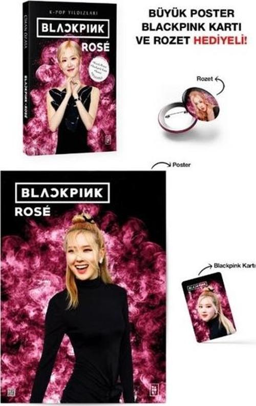 Blackpink Rose: K - Pop Yıldızları - Büyük Poster Blackpink Kartı ve Rozet Hediyeli!