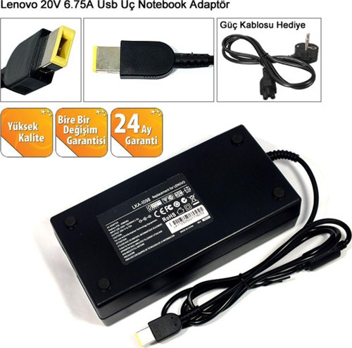 Lenovo 81Y400D5TX, 81Y400D7TX, 81Y400D8TX Notebook Adaptör, Şarj Aleti Cihazı 135W