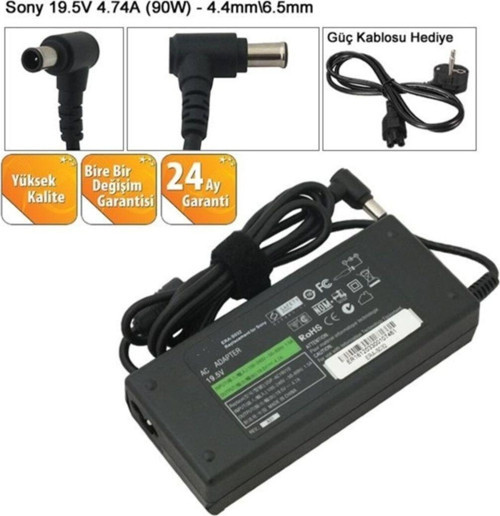 Vaio Vgp-ac19v49, Vgp-ac19v51 Notebook Adaptörü (90W)