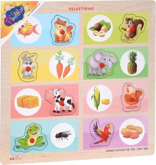 Onyıl Play Wood Ahşap Tutmalı Eşleştirme Hayvan Yer Ony-360/361
