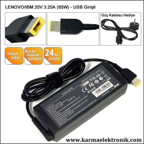 Lenovo 5a10j75111 Notebook Adaptör ( Lenovo 20v 3.25 65w )
