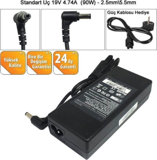 Lenovo Ideapad Z560, Z570 Uyumlu Notebook Adaptör, (90w - 19v 4.74a)
