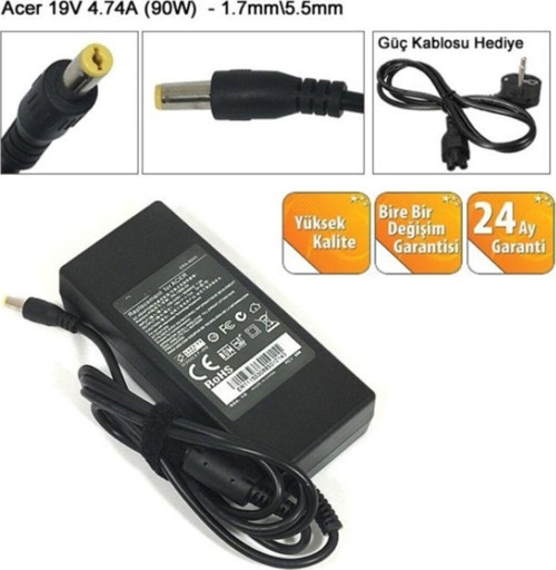 Acer Aspire A315-21GA315-31 Notebook Adaptörü 90W (19v 4.74A)