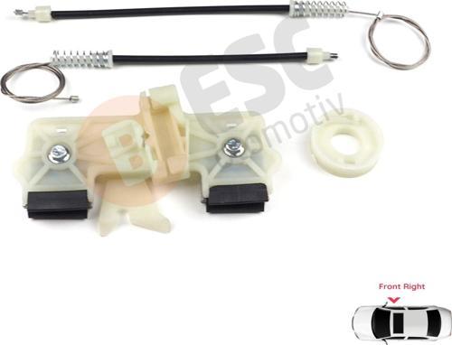 Ford Fiesta 2008-2012 Makyajsız Için Ön Sağ Cam Kriko Seti 8a61a045h16af