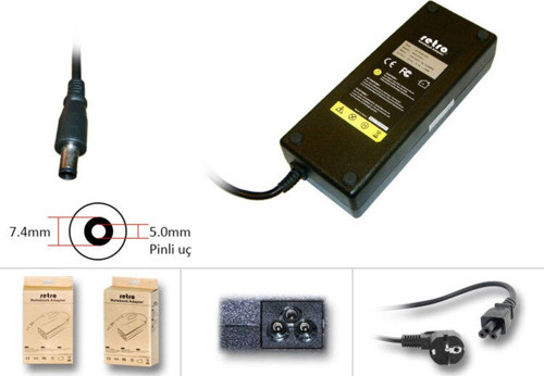 Dell 19.5v 6.67a (6.7a) 130w 7.4mm\5.0mm Notebook Adaptör