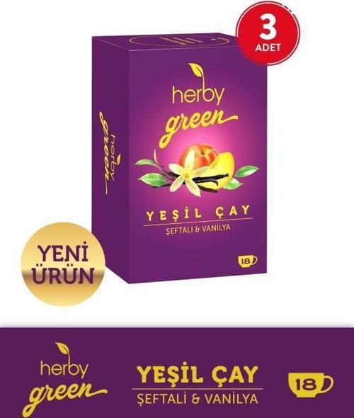 Yeşil Çay Şeftali ve Vanilya X 3 Adet