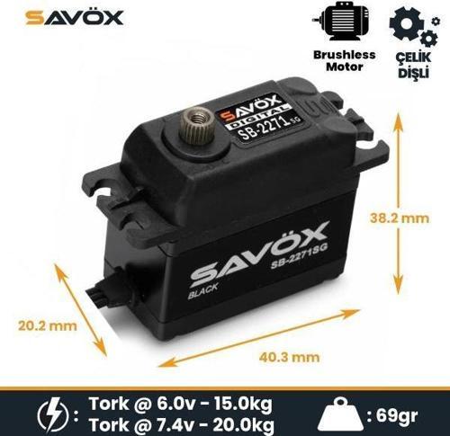 SB2271SG-BE Black Edition Digital Servo Brushless Motor High Voltage Çelik Dişli