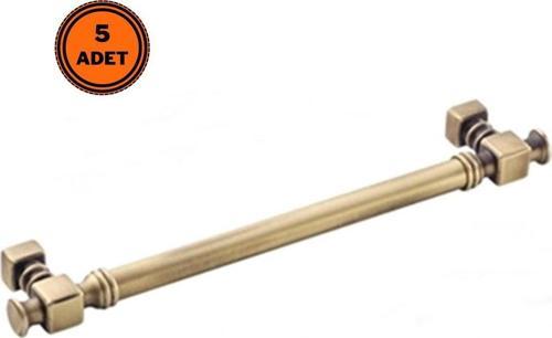 5 Adet Doğanlar Dragon 192 mm Mobilya Kulp Antik Sarı Olifka