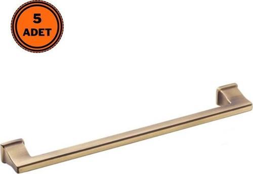 5 Adet Doğanlar Techno 160 mm Mobilya Kulp Olifka Antik Sarı