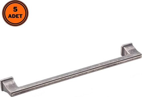 5 Adet Doğanlar Techno 224 mm Mobilya Kulp Antik Gümüş