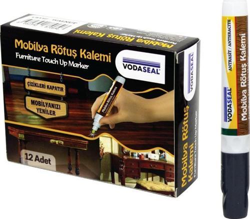 12 Adet Vodaseal Mobilya Çizik Giderici Rötuş Rütuş Kalemi Antrasit
