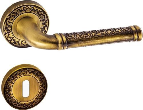 Topkapı Lüx Prinç Rozetli Kapı Kolu Olifka Antik Sarı Oda