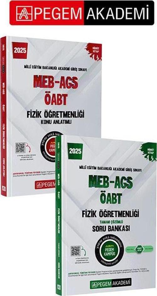 PEGEM AKADEMİ 2025 MEB-AGS-ÖABT Fizik Öğretmenliği Konu Anlatımlı  +  2025 MEB-AGS-ÖABT Fizik Öğretm